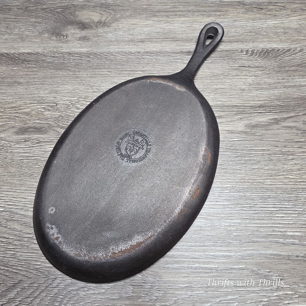 Traditional Castiron Basic Essentials Oval Fajita Skillet Black 9x7 Cast Iron - Picture 6 of 13
